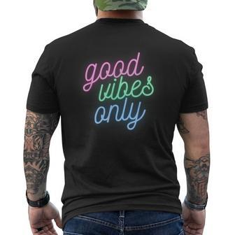 Polysexual Pride Good Vibes Lgbtq Poly Flag Lgbtqia Gift Mens Back Print T-shirt | Mazezy AU