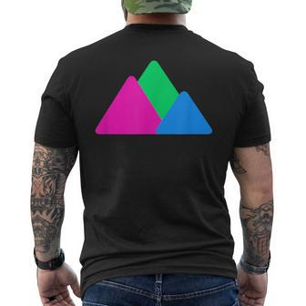 Polysexual Pride Mountains Lgbtq Poly Flag Lgbtqia Gift Mens Back Print T-shirt | Mazezy