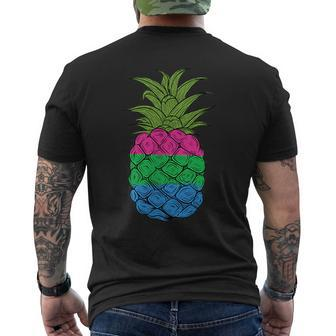 Polysexual Pride Pineapple Poly Pride Pineapple Fruit Mens Back Print T-shirt | Mazezy