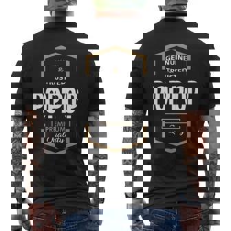 Poppop Grandpa Gift Genuine Trusted Poppop Quality Mens Back Print T-shirt | Seseable CA