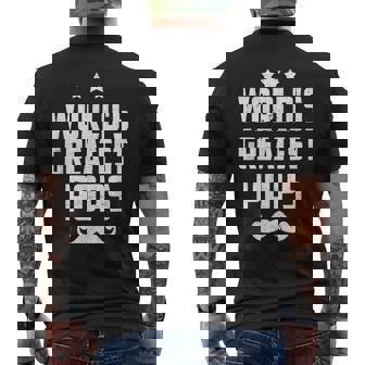 Pops Grandpa Worlds Greatest Pops Men's Back Print T-shirt | Mazezy