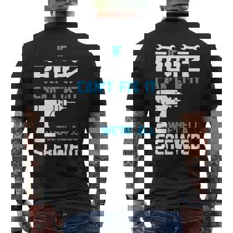 Popz Grandpa Gift If Popz Cant Fix It Were All Screwed Mens Back Print T-shirt | Seseable CA