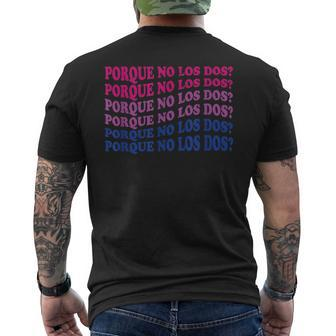 Porque No Los Dos Why Not Both Spanish Mexico Bisexual Pride Mens Back Print T-shirt | Mazezy