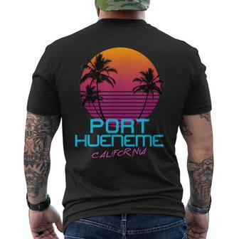 Port Hueneme California Retro 80S Men's T-shirt Back Print | Mazezy