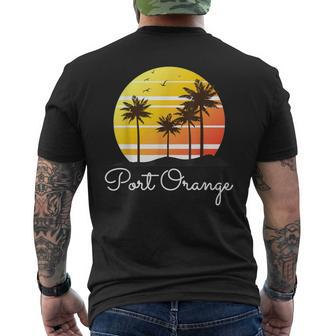 Port Orange Florida Vacation Beach Family Group Men's T-shirt Back Print | Mazezy