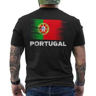 Portugal Portuguese Flag Sports Soccer Football Men's T-shirt Back Print | Mazezy