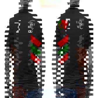 Portugal Soccer Jersey Portuguese Football Flag Men's Back Print T-shirt | Mazezy