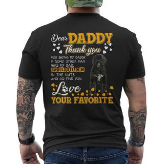 Portuguese Water Dog Dear Daddy Thank You For Being My Daddy Mens Back Print T-shirt - Monsterry