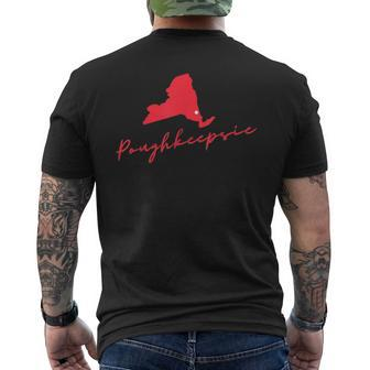 Poughkeepsie New York Hudson Valley Souvenir Men's T-shirt Back Print | Mazezy