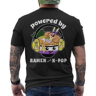Powered By Ramen And Kpop Nonbinary Lgbt Gay Pride Ally Mens Back Print T-shirt | Mazezy
