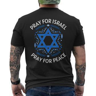 Pray For Israel Peace Men's T-shirt Back Print - Monsterry DE