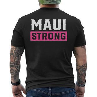 Pray For Maui Hawaii Strong Maui Lahaina Hawaiian Islands Men's T-shirt Back Print | Mazezy
