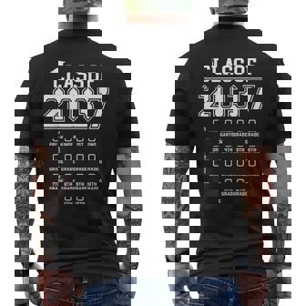 Pre-K Class Of 2037 First Day School Grow With Me Graduation Mens Back Print T-shirt - Seseable