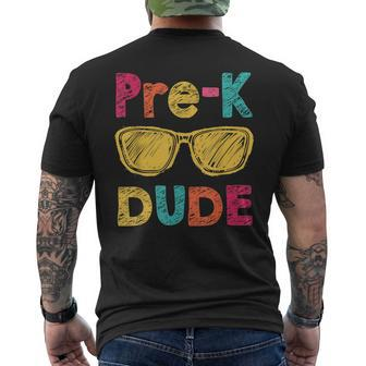 Pre K Dude Back To School First Day Of Preschool Gifts Mens Back Print T-shirt - Seseable