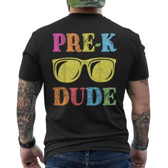 Pre-K Dude Back To School First Day Of Preschool Men's T-shirt Back Print - Seseable