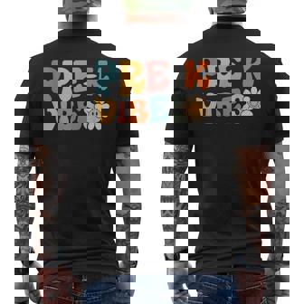 Pre-K Vibes - Pre Kindergarten Team Retro 1St Day Of School Mens Back Print T-shirt - Seseable