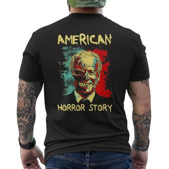 President Horror American Zombie Story Halloween Biden 2024 Men's T-shirt Back Print - Thegiftio UK