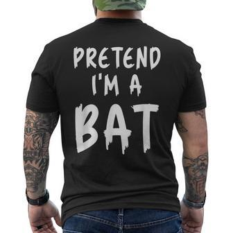 Pretend I'm A Bat Costume Animal Lazy Halloween Party Men's T-shirt Back Print - Monsterry UK