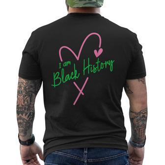 Pretty Cute I Am Black History Aka Mens Back Print T-shirt - Seseable