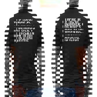 Price For Independence Is Solitude Independence Quote Men's T-shirt Back Print | Mazezy