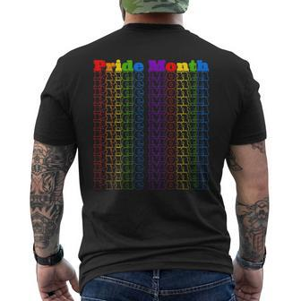 Pride Month Lgbt Gay Pride Month Transgender Lesbian  Mens Back Print T-shirt