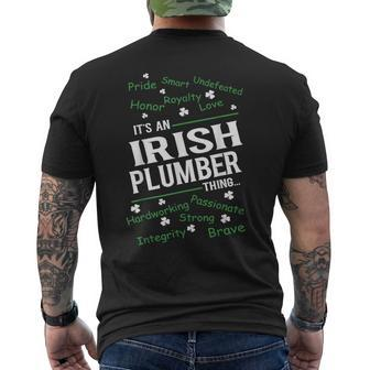 Pride Smart Honor Irish Plumber Thing St Patrick Day Gift Mens Back Print T-shirt | Mazezy