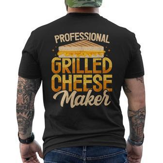 Professional Grilled Cheese Maker Cheesemonger Cheesemaking Men's T-shirt Back Print | Mazezy