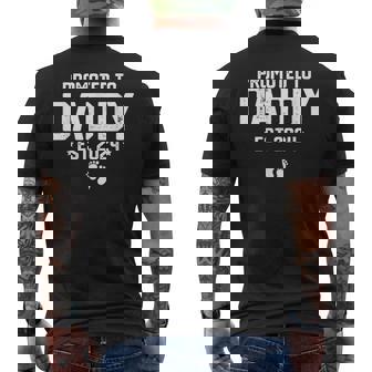 Promoted To Dad 2024 New Dad Fathers Day Soon Daddy Mens Back Print T-shirt | Mazezy