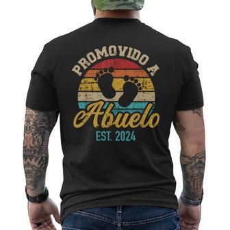 Promovido A Abuelo 2024 Vintage Retro Mens Back Print T-shirt - Monsterry