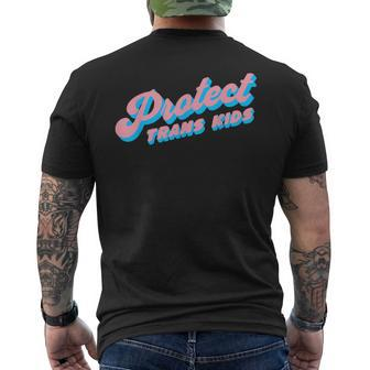 Protect Trans Kids Lgbt Pride Queer Mens Back Print T-shirt | Mazezy