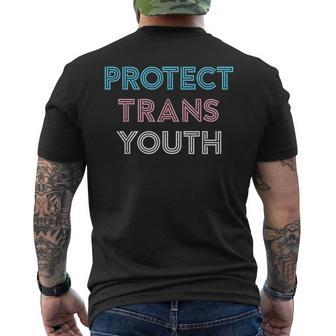 Protect Trans Youth Transgender Lgbt Pride Mens Back Print T-shirt | Mazezy