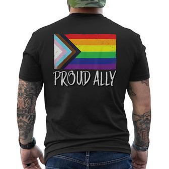 Proud Ally Pride Month Lgbt Transgender Flag Gay Lesbian  Mens Back Print T-shirt