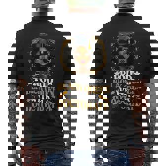 Proud Black Queen With A Doctorate Doctoral Degree Graduate Mens Back Print T-shirt | Mazezy