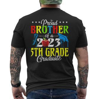 Proud Brother Of A 2023 5Th Grade Graduate Family Lover Men's Back Print T-shirt | Mazezy