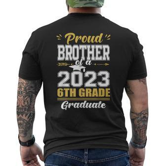 Proud Brother Of A Class Of 2023 6Th Grade Graduation Gift Mens Back Print T-shirt - Seseable