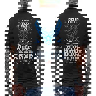 Proud Brother Us Air Force Stars Air Force Family Party Men's Back Print T-shirt | Mazezy