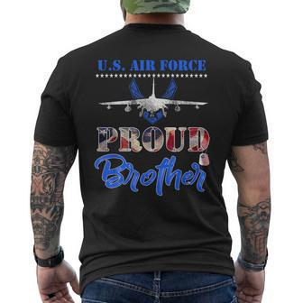 Proud Brother Us Air Force Stars Air Force Family Men's Back Print T-shirt | Mazezy