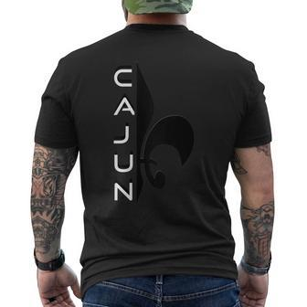 Proud Cajun Fleur Louisiana Pride State Symbol Mens Back Print T-shirt | Mazezy