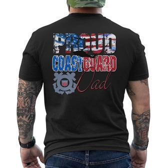 Proud Coast Guard Dad Patriotic  Fathers Day Men Patriotic Funny Gifts Mens Back Print T-shirt