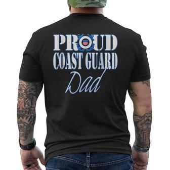 Proud Coast Guard Dad Us Military  Fathers Day Men Funny Gifts For Dad Mens Back Print T-shirt