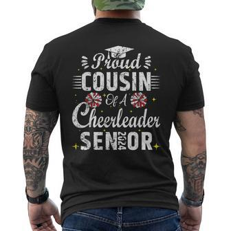 Proud Cousin Of Cheerleader Senior 2024 Senior Cheer Cousin Men's T-shirt Back Print | Mazezy