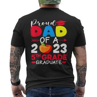 Proud Dad Of 2023 5Th Grade Graduate Fathers Day Graduation Mens Back Print T-shirt | Mazezy