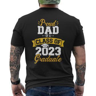 Proud Dad Of A Class Of 2023 Graduate Senior Graduation Mens Back Print T-shirt - Seseable