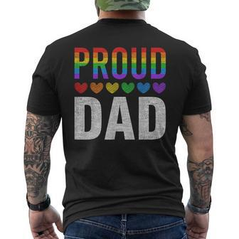 Proud Dad Of Gay Lesbian Lgbt Family Matching Pride Ally  Mens Back Print T-shirt