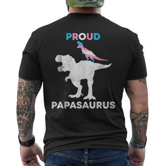 Proud Dad Of Trans Lgbt Pride Month Daddy Transgender Mens Back Print T-shirt | Mazezy