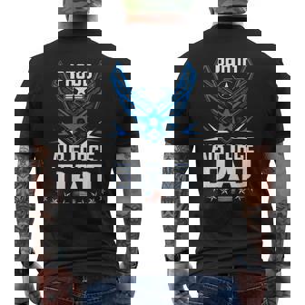 Proud Dad Us Air Force Stars Air Force Family Party Men's Back Print T-shirt | Mazezy