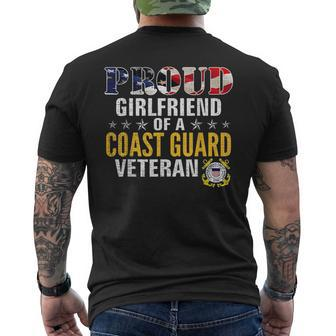 Proud Girlfriend Of A Coast Guard Veteran American Flag Gift Veteran Funny Gifts Mens Back Print T-shirt | Mazezy