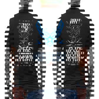 Proud Girlfriend Us Air Force Stars Air Force Family Party Men's Back Print T-shirt | Mazezy