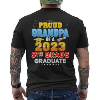 Proud Grandpa Of A Class 2023 5Th Grade Graduate Last Day Men's Back Print T-shirt | Mazezy