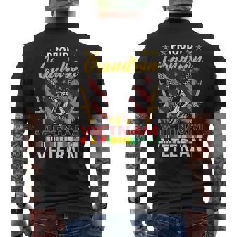 Proud Grandson Of A Vietnam Veteran Proud Vietnam Veterans Men's Back Print T-shirt | Mazezy